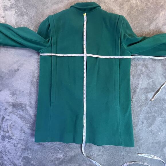 Vintage Teal Wool Coat by American Bazaar Size 14 Made in USA - Picture 13 of 16